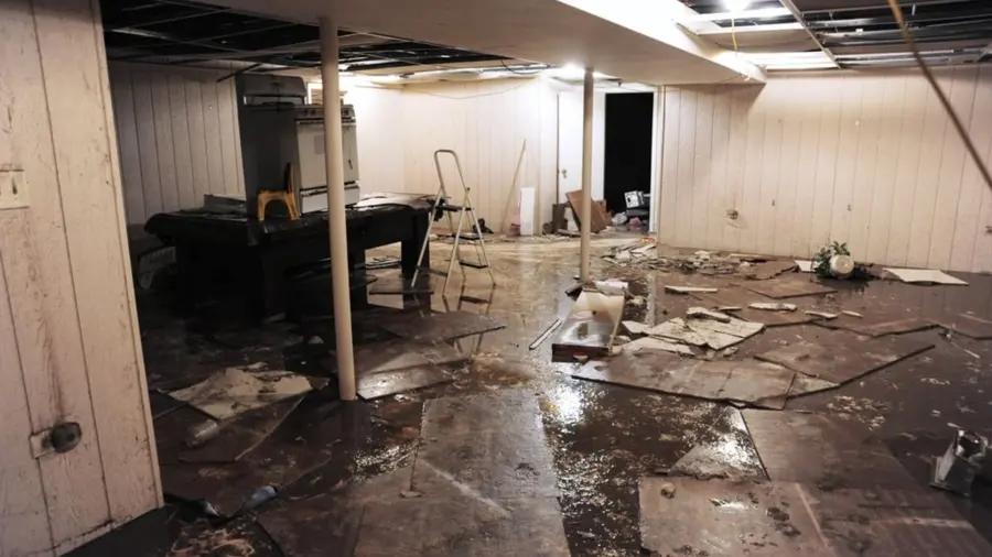 Water damage restoration work in Maple Grove, MN